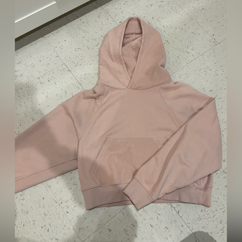 Aerie Pink Crop Hoodie